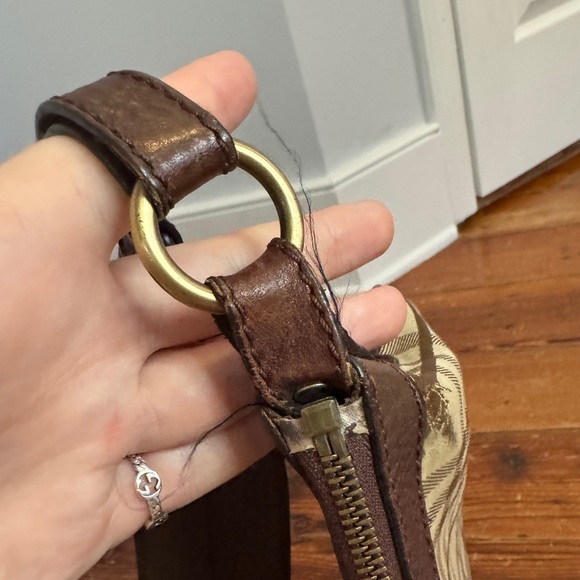 Burberry Vintage Nova Check Leather Shoulder Hobo Bag - Picture 14 of 15